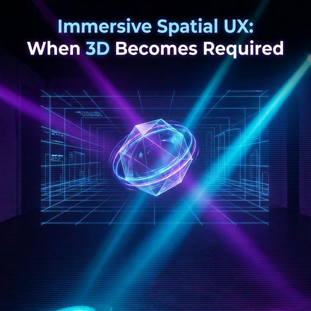 Immersive Spatial UX: When 3D Becomes Required