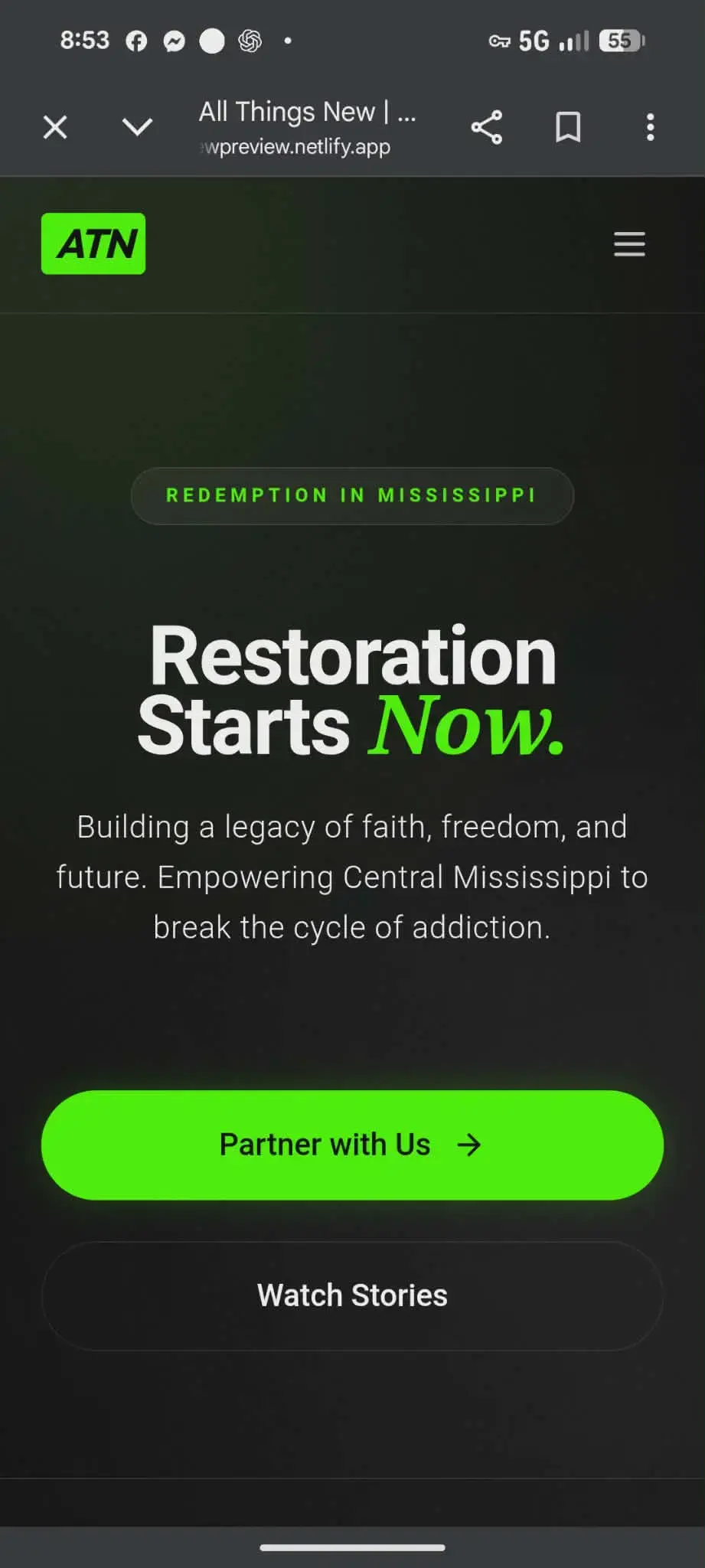 All Things New Mobile View