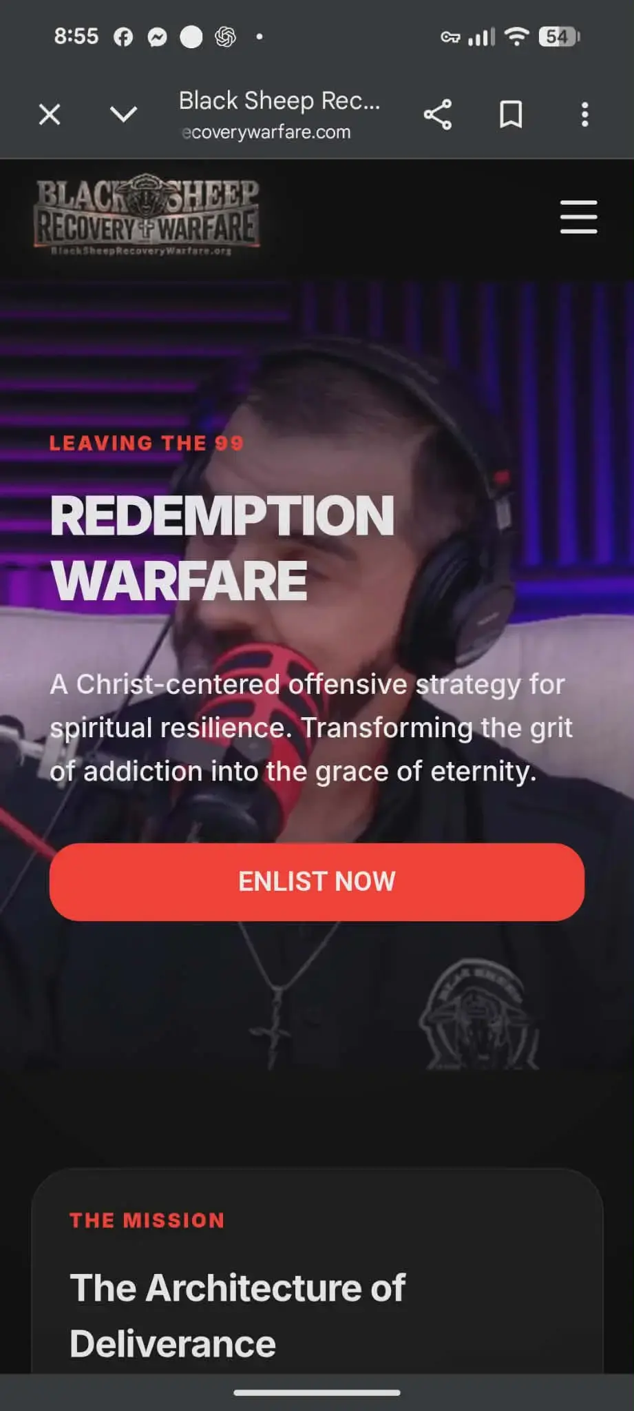 Black Sheep Recovery Mobile View